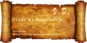 Világi Domicián névjegykártya